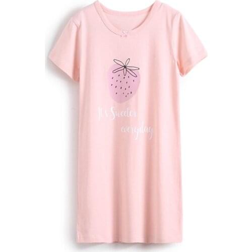 Brand Summer High Quality Girls Nightgowns Teenage Girl Night Dress Baby Cotton Girls Nightgown Pink Baby Sleepwear Pyjamas