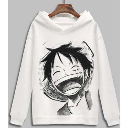 One Piece Cartoon Figure Print Hoodie Luffy Nami Usopp Fleece Sweatshirt Hoodies Pullover Harajuku Top Clothes Costume Hoody