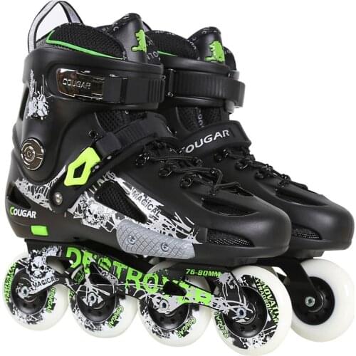 JK Original Cougar MZS507 Inline Skates Slalom Sliding Free Skating Roller Skates Adult Kids Skating Shoes Patins Sneaker P7
