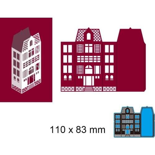 Cutting Dies Villa New Metal Stencils DIY Scrap Booking Paper Cards Making Decoration 110*83mm