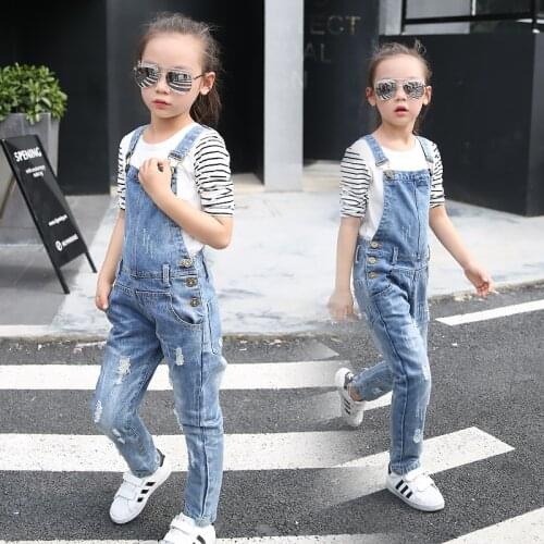 RIQIWIKI Denim Overalls For Girls