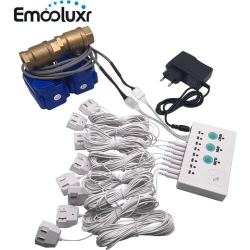 Good quality water leaking alarm detection system with 1 inch electronic ball valve auto shut off water when leakage