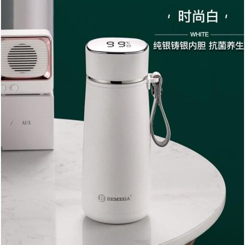 Smart sterling silver vacuum flask female and male genuine 999 silver water cup high-grade silver liner tea cup