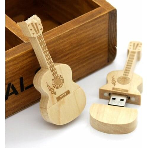 Wooden guitars model usb flash drive guitar-shaped pendrive memory 4GB 8GB 16GB 32GB 64GB Stick pen drive for gift