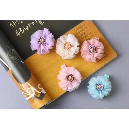 Vintage Infant Children Camellia Hairpin Cute Toddler Girls Handmade Cloth Barrette Clip Korean Baby Kids Girl 5 Colors Headwear