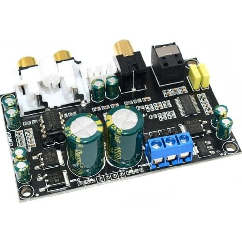 Audiophile high-fidelity CS8416 CS4398 chip 24BIT192KHz coaxial fiber DAC decoder board
