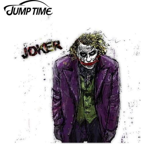 Jump Time For The Joker Funny Car Stickers Fashion Occlusion Scratch Bumper Window Stickers 3D Waterproof