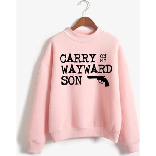 Harajuku Female Street Wear Hoodie Clothing Supernatural letters Pullover Dean Sam Winchester Castiel Sweatshirt Women Tops New