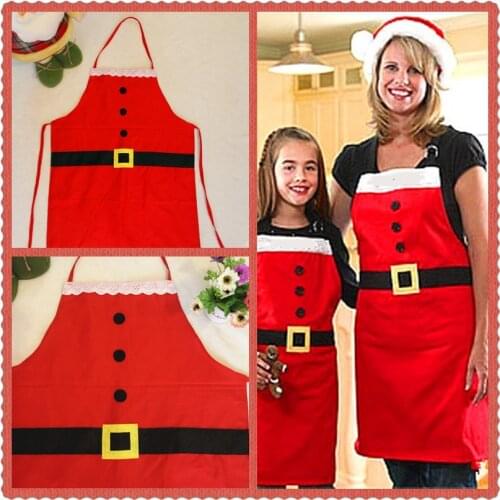 1PC Apron Christmas Decoration Kitchen Apron Dinner Santa Kitchen Apron Home Garden Household Merchandises QA 264