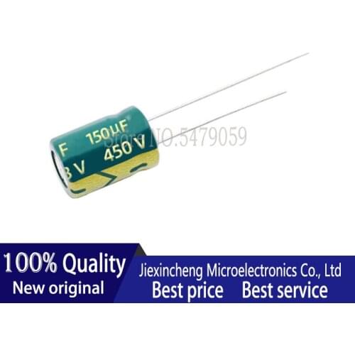 10PCS 450V 150UF 18*30MM high frequency low impedance aluminum electrolytic capacitor 18*30