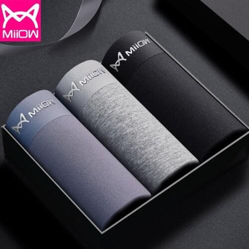 3pcs Mens underwear cotton boxer shorts antibacterial shorts