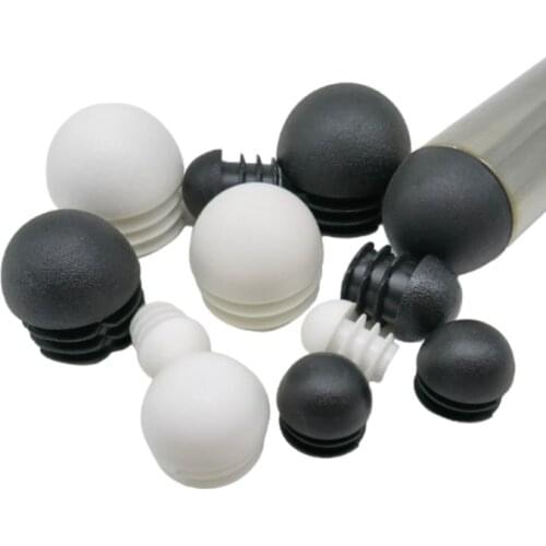 5/10/20Pcs Domed Round Plastic Black Blanking End Caps 13 16 19 20 22 25 28 30 32 35 38 40 42 45 48 50 55 60 76mm