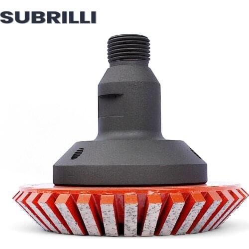 SUBRILLI Diamond CNC Grinding Wheel With 1/2 Gas Arbor For Router Machine Stone Granite Marble Edge Cutting Profiling Wheel