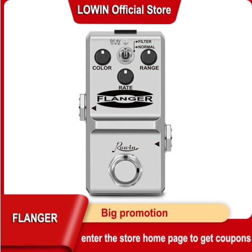 Rowin LN-312 Nano Guitar Flanger Pedal for Electric Guitar Bass True Bypass 2 Modes