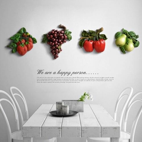 European Pastoral Wall Hangings Simulation Fruits and Vegetables Kitchen Wall Mural Background Wall Decoration Home Decorations