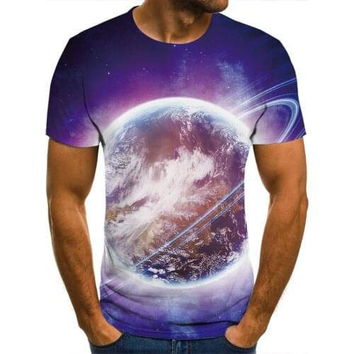 3D T-Shirt Planet Science Fiction Shirt Men Women Children Short Sleeve Cool Tees Fashion Casual Summer Boy Girl Kids Streetwear