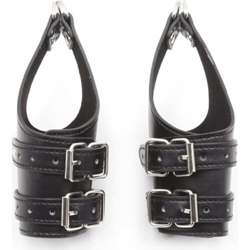 Adult Games Hand Bondage Suspension Cuffs Bdsm Slave Handcuffs Leather Harness Wrist Restraints Belt Sex Toys For Couples Fetish
