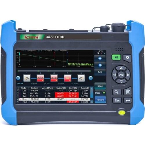 Komshine QX70-P Live PON OTDR 1310/1550/1625nm 32/30/28dB With OPM,VFL,Link map, ect functions