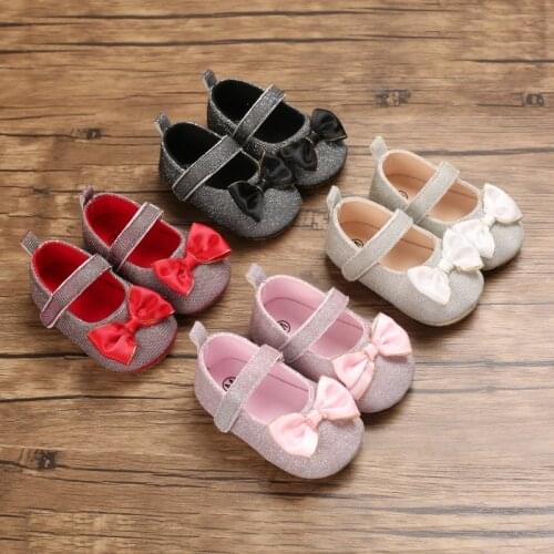Hot Toddler Girl Crib Shoes Newborn Baby Girls Boys Bowknot Soft Sole Casual Shoes