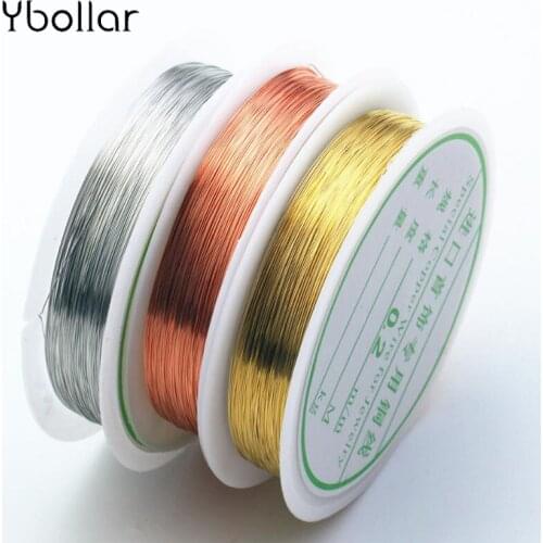 0.2/0.25/0.3/0.4/0.5/0.6/0.8/1.0mm Brass Copper Wire Beaded Lead Line DIY For Jewelry Making Tools Craft Beading String Cord
