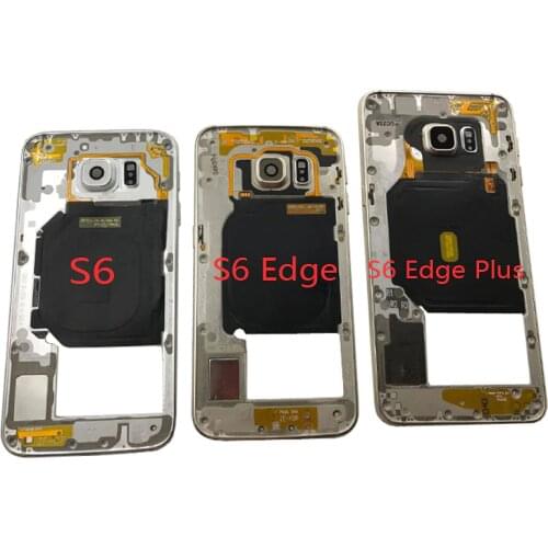 Metal Frame For Samsung Galaxy S6 Edge Plus G920 G925 G928 Original Phone New Housing Body Chassis With Camera Lens Middle Frame
