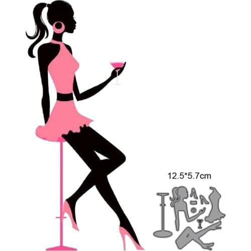 Fashion Lady card Scrapbooking Stencil Cut Die For DIY Card Crafts Handmade