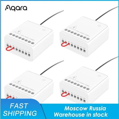 Aqara LLKZMK11LM Two-way Control Module Wireless Relay Controller 2 Channels Work For smart home APP & Home Kit Control Module