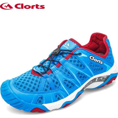 2018 Clorts Men Summer Water Shoes PU Air Mesh New Arrival Wading Shoes Breathable Sport Aqua Sneakers 3H025