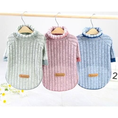 New Winter Dog Clothes Jumpersuit Knitwear Pet Clothes Puppy Cat High Collar Coats Dog Sweaters Clothing Accessories