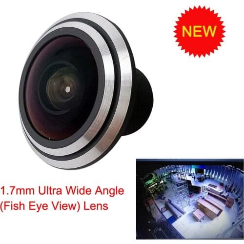 New (Fish Eye View)1/3inch Mini Lens 1.7 mm Ultra Wide Angle For CCTV IR HD AHD TVI 1080P Wireless Netwowork Night Vision Camera