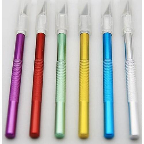 1 Set Non-Slip Multifunction 6 Blades Wood Carving Tools Stationery Art Supplies Engraving Utility Knife Fruit Sculpting Metal