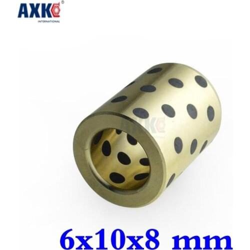 2021 Top Fashion New Rodamientos Thrust Bearing 6x10x8 Mm Linear Graphite Copper Set Bearing Bushing Oil Self-lubricating Jdb