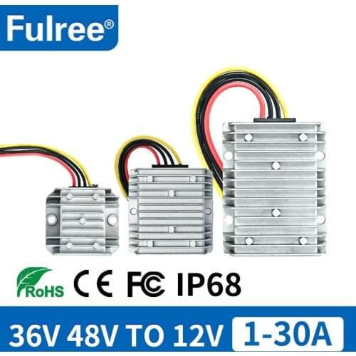 36V 48V to 12V 3A 5A 10A 15A 20A 25A 30A DC DC Step Down Power Converter 36 48 Volt to 12 Volt Golf Cart Buck Regulator Voltage