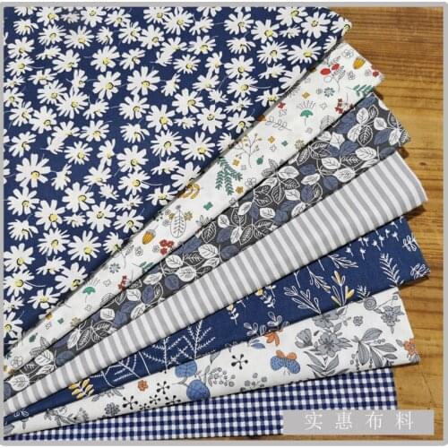 Flower Printed Twill Cotton Fabric,Patchwork Cloth For DIY Quilting Sewing Baby&Children Sheets Dress Material