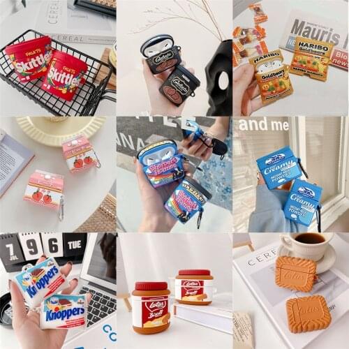 3D Coffee Ice Cream Biscuits Silicone Case for AirPods Pro 2 1 Protective Earphone Charging Box Cover for AirPods