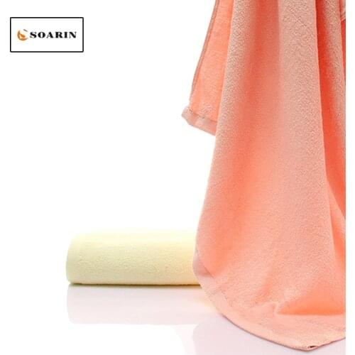 SOARIN Solid Jacquard Bamboo Fiber Towels Home Soft Absorvente Quick Dry Towel Dusch Handtuch Summer Towels For Beach Toalla