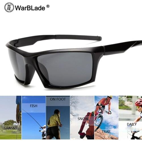 WarBLade 2018 Brand Polarized Sunglasses Black Frame Sport Sun Glasses Fishing Eyeglasses Gafas De Sol Masculino UV400 KP1005