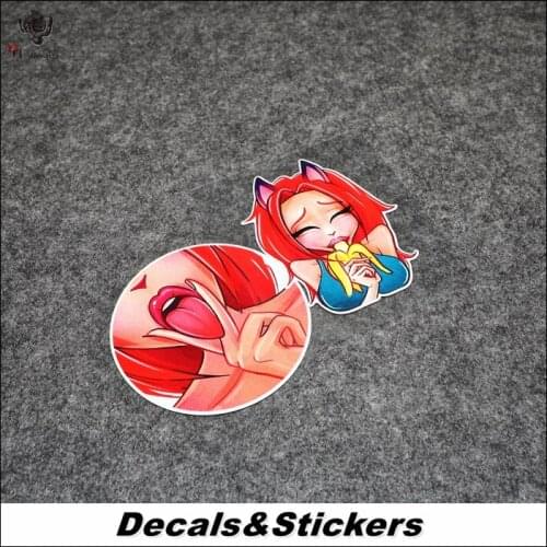 NO.L239 Cartoon Cute Girl 3M Reflective Modified Stickers Car Glass Waterproof Decals Racing Motorcycle