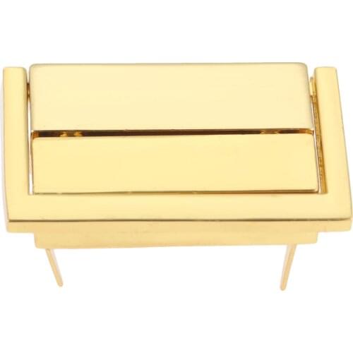 Gold Toggle Latch Clasp Golden Mini Box Press Pin Lock Zinc Alloy Bag Buckle Vintage Wooden Jewelry Wine Case Decor 38mm*24mm