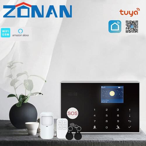 Security Alarm System Wifi Tuya Gsm Home Burglar 433MHz Apps Control With Motion Sensor Detector 11 Languages Wireless Alarm Kit