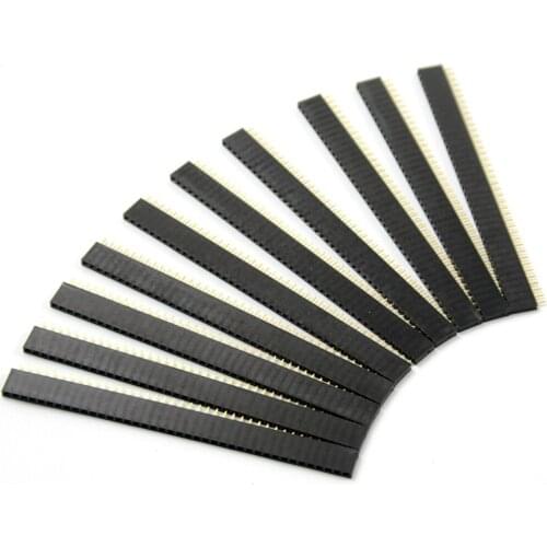 10 X PCS1*40P Single Row Female Single Row Female Pin Header Seat Spacing 2.54MM Black