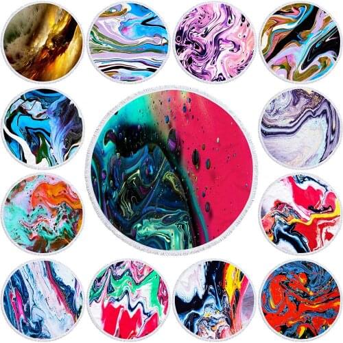 150cm Colorful Round Enlarged Fitness Mat Yoga Mat Gym Exercise Mat Tassels Summer Beach Blanket Carpet Towel Shawl