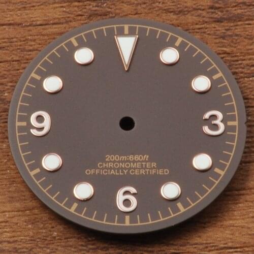 30.5mm Corgeut Coffee watch Dial fit Miyota 8205/8215, DG2813/3804 movement