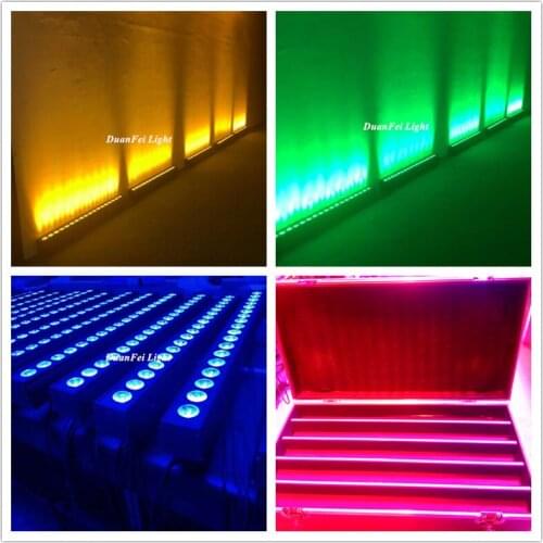 5pcs/Flightcase) dj lighting effect wash wall led bar indoor dmx rgbwa uv wall washer bar 18x18w
