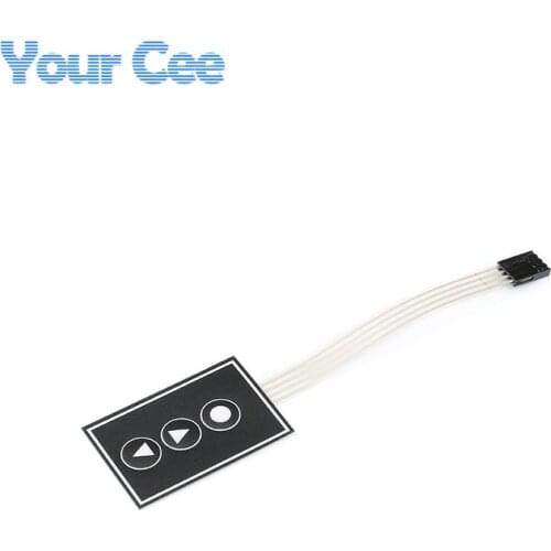 5pcs Membrane Switch 1*3 Keys Matrix keyboard Monitor Switch keypad Control Panel 1x3 Integrated Circuits 3Key 3 Keys
