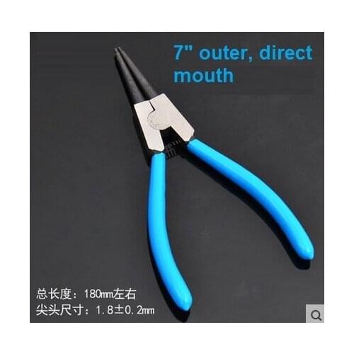 7" straight and bending mouth Circlip long nose pliers, retainer, spring clip forcep, auto truck repairing hand tool hardware