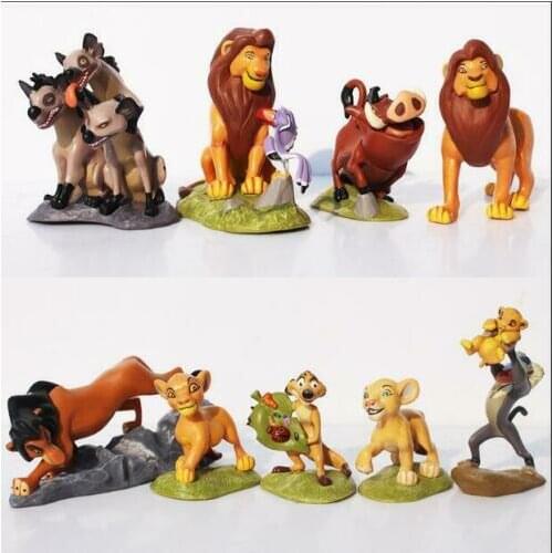 9xThe Lion King Simba Mufasa Hyenas Pumbaa Kids Action Figures Cake Topper Toys