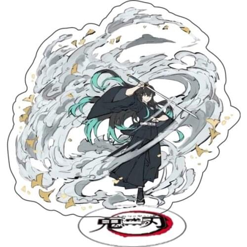 Anime Demon Slayer Acrylic Figure Tokitou Muichirou Special Effects Tanjirou Nezuko Stand Model Accessories For Boys Girls Gifts