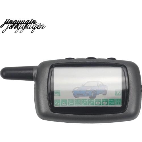 Jingyuqin A9 1 2-way LCD Remote Control Key For Russian Version Vehicle Security Two Way Car Alarm System Starline A91 Keychain