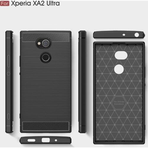 Armor Cases for Sony XA2 100pcs Carbon Fiber cover for Sony XA2 Utral case shockproof heavy duty cover for Sony L2 case Free DHL
